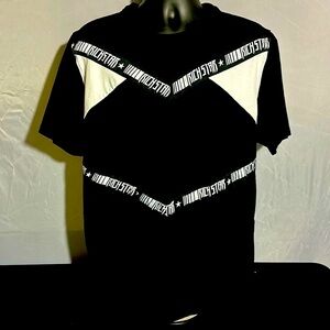 Rich Star XXL Crewneck Stretchy Short Sleeve T Shirt With Black & White Letters